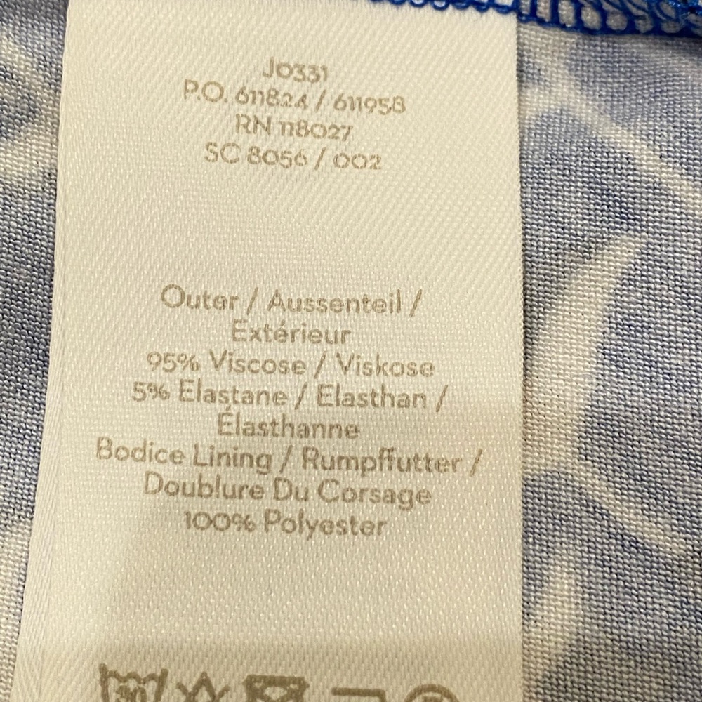Boden Royal Blue Printed Asymmetric Midi Dress - Picture 10 of 12